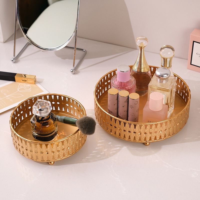 Luxury Skincare & Spa Photos - 軽贅沢化粧品スキンケア用品収納ボックス ジュエリー収納ボックス ドレッサーデスクトップデコレーション 家庭用金属整理ボックス