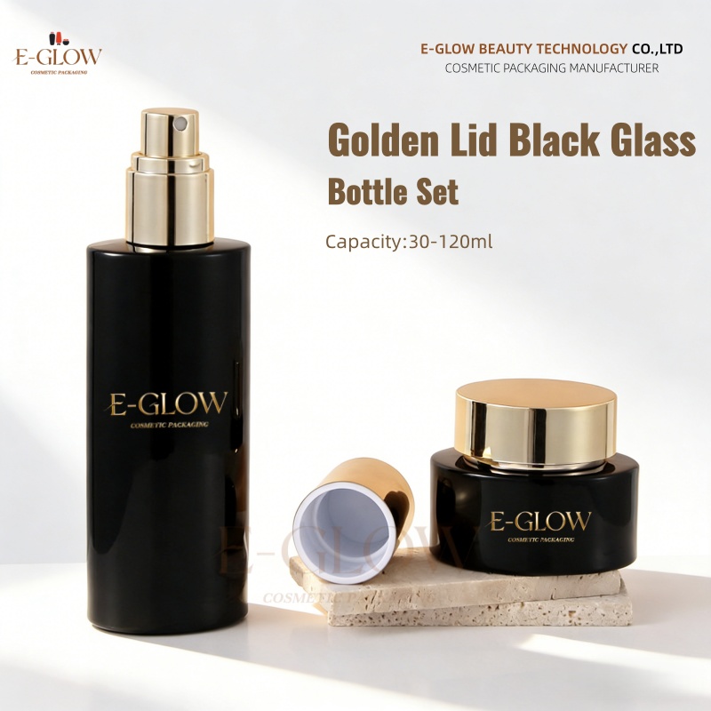 Luxury Gold Skincare - 【ロゴカスタム】1個入り高級スキンゴールドエッセンシャルフレグランス50g 100ml化粧品ポンプ付き空ガラス製スキンケアローションクリーム容器