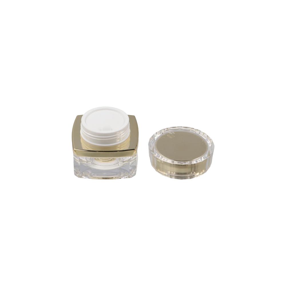 Luxury Gold Skincare - 詰め替え可能な高級フェイスクリームポット ゴールドパープル 5-50g メイクアップジャー 空のリップバームローション容器 スキンケア用