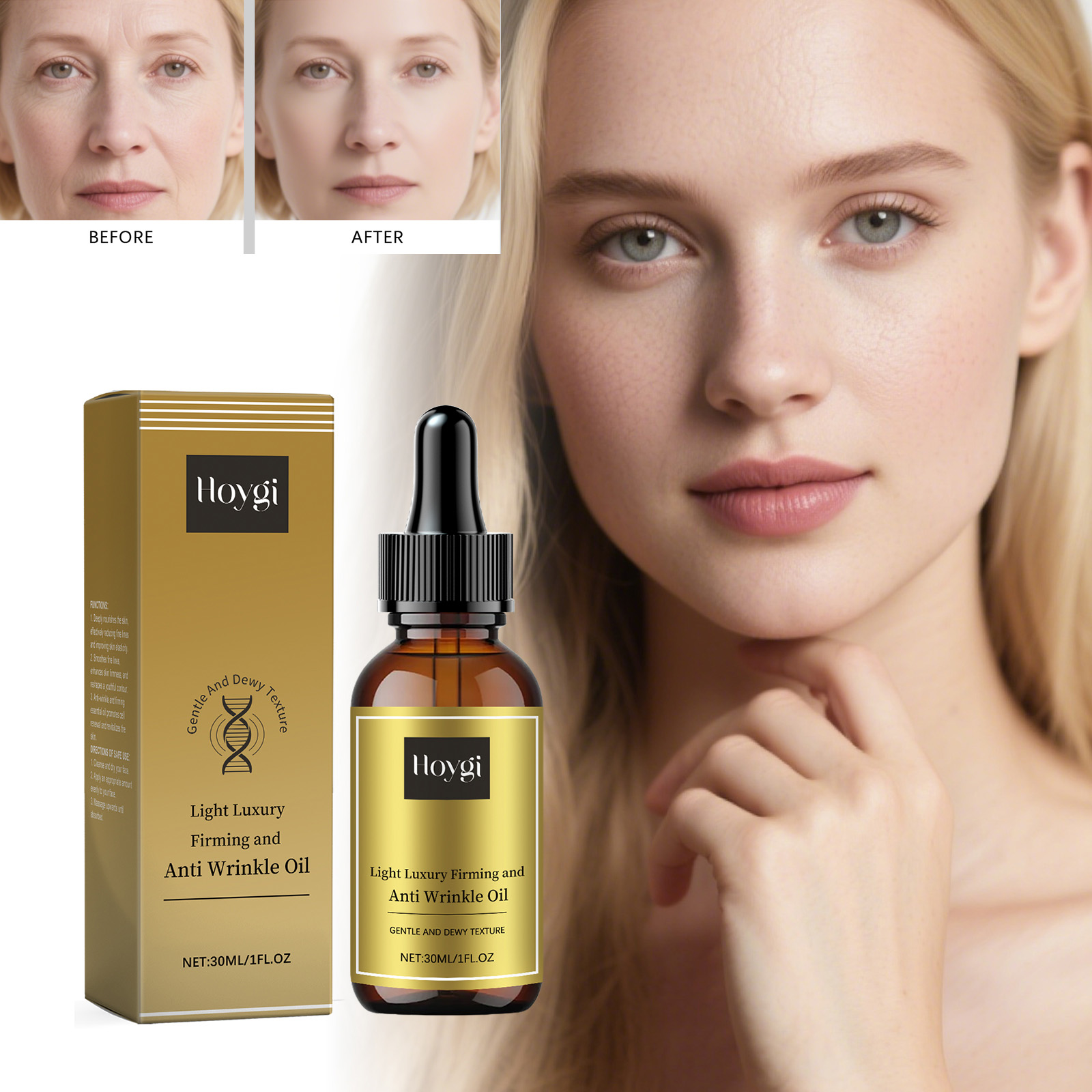 Luxury Skincare Moisturizer - 引き締めフェイシャルケアオイル リフティング アンチリンクル ラインを薄くする 肌を引き締める 栄養を与える