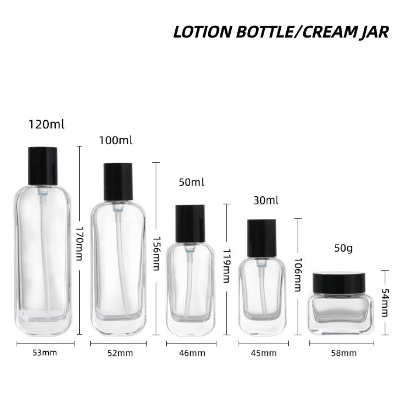 【ロゴカスタム】1個入り高級透明ガラススキンケアパッケージ5 - Luxury Skincare & Spa Photos のレビューと価格