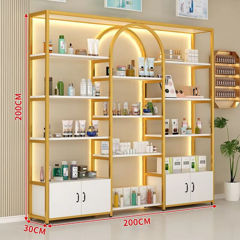 カスタム2026高級美容サロン照明付きディスプレイ棚化粧品ネ - Luxury Skincare Store のレビューと価格