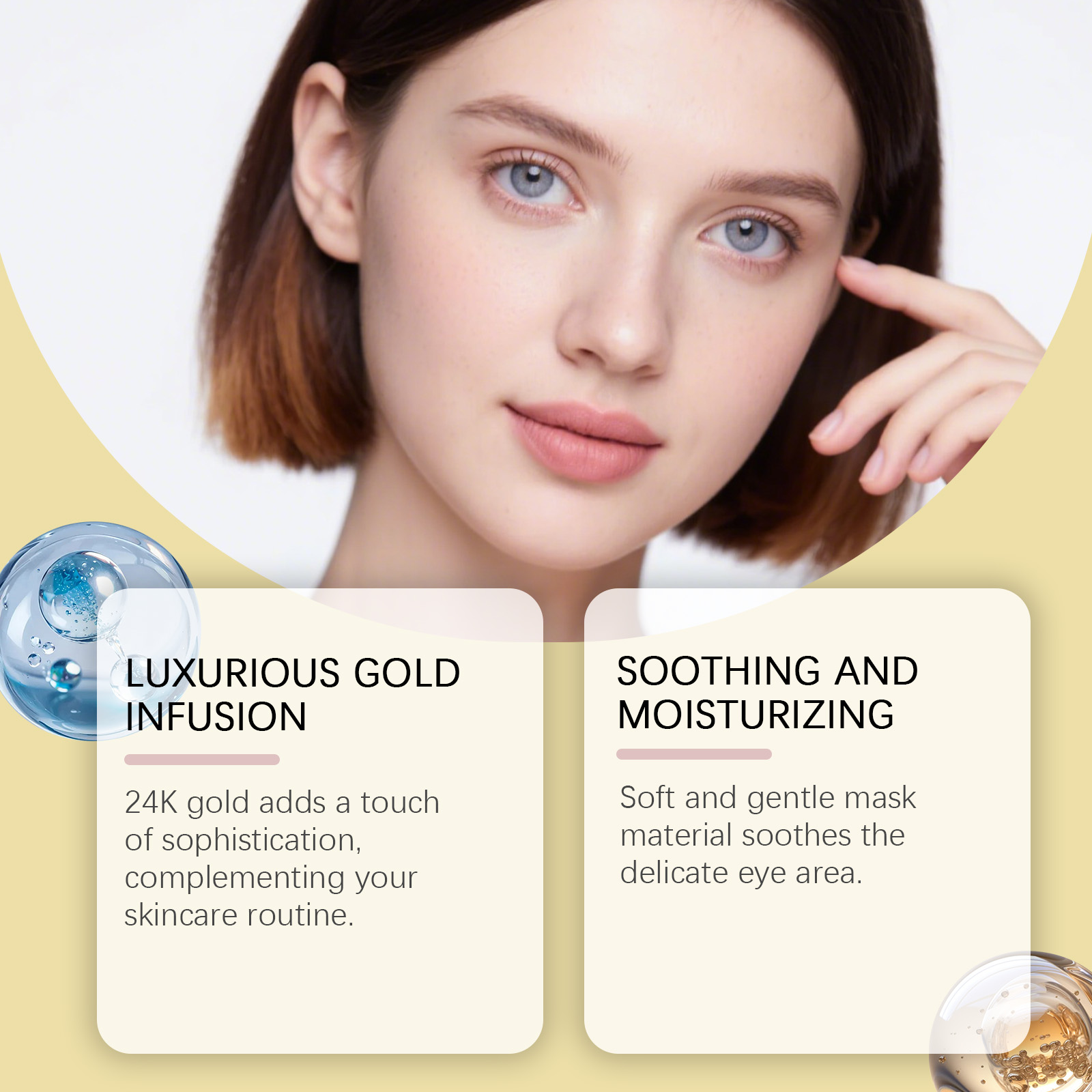 保湿修復24Kゴールドアイマスクバリア保護鎮静赤み冬スキンケ - Luxury Gold Skincare のレビューと価格