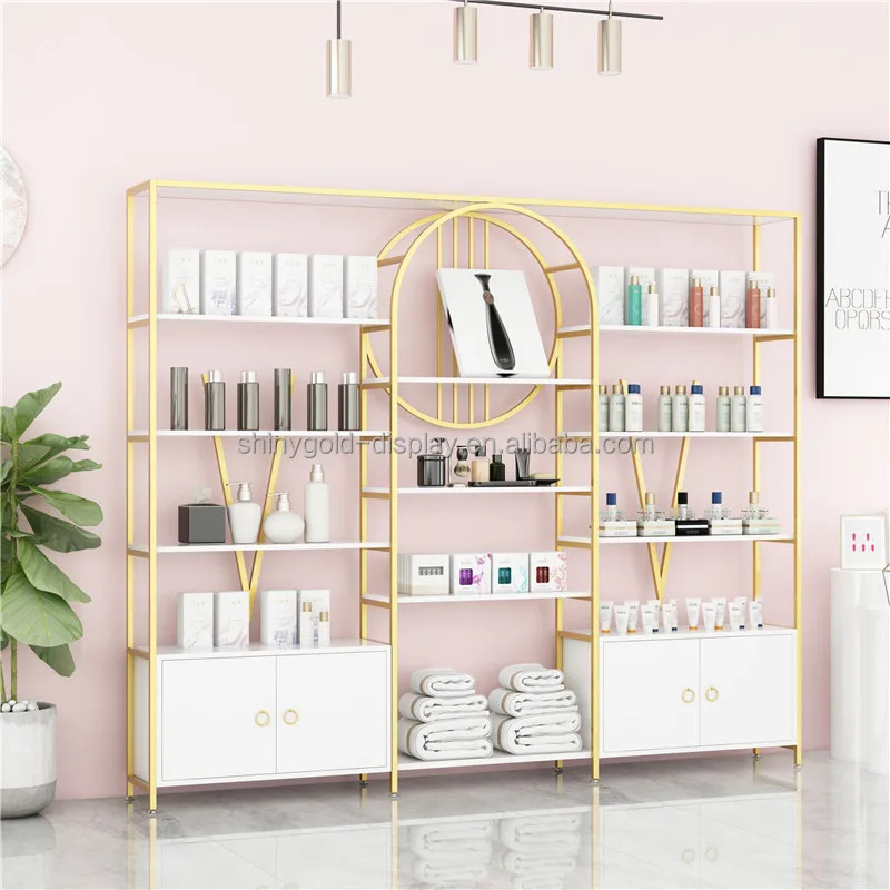 カスタム高級化粧品スキンケア製品陳列棚 香水ショップインテリ - Luxury Gold Skincare のレビューと価格