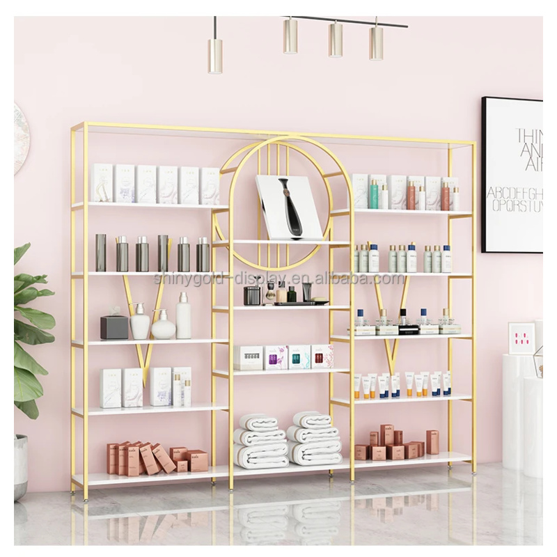 カスタム高級化粧品スキンケア製品陳列棚 香水ショップインテリ - Luxury Gold Skincare のレビューと価格