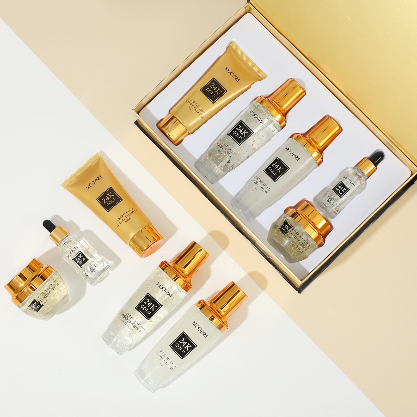 24Kゴールドラグジュアリー保湿アンチエイジングセット、小じ - Luxury Skincare Moisturizer のレビューと価格