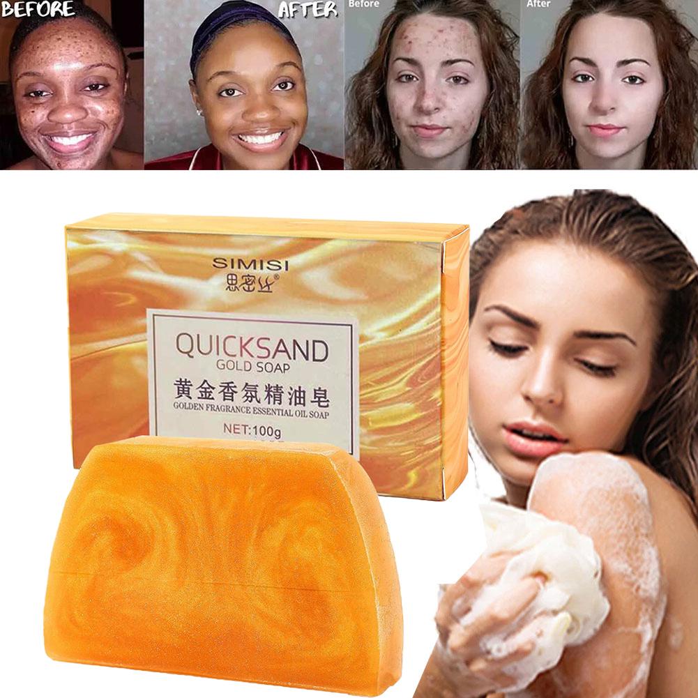 手作りゴールドソープ台形ラバーペプチド配合エッセンシャルオイ - Luxury Skincare & Spa Photos のレビューと価格