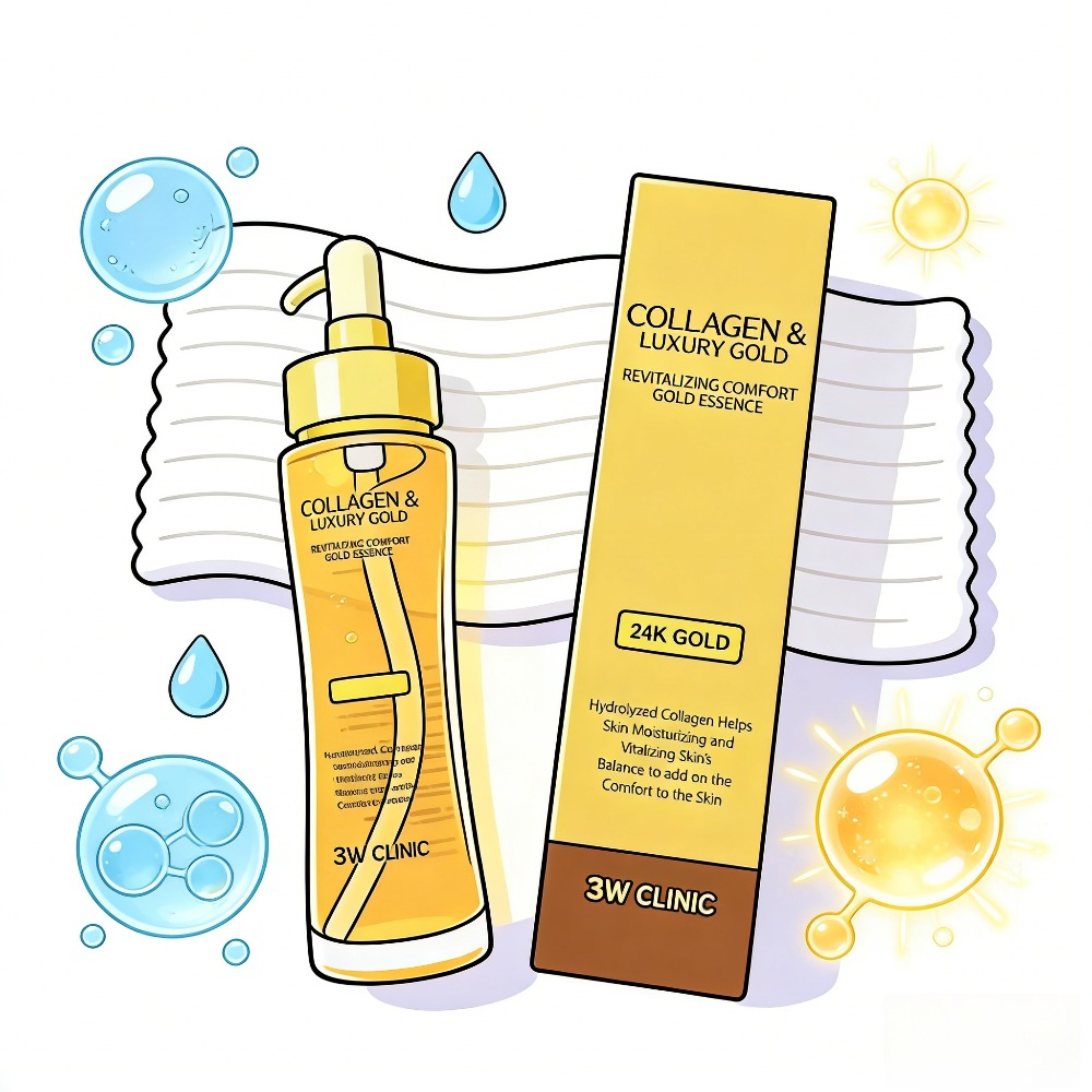 3WCLINIC コラーゲン＆ラグジュアリーゴールド24Kゴ - Luxury Gold Skincare のレビューと価格